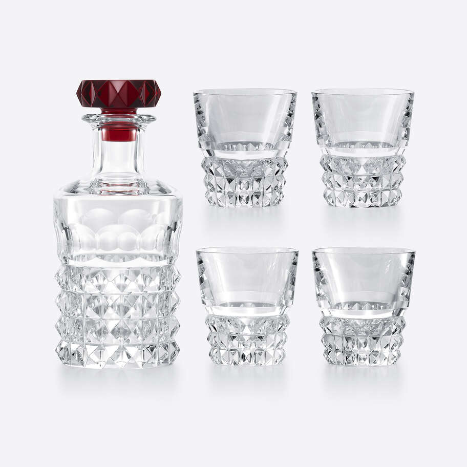 Baccarat Louxor - Set Decanter e 4 Bicchieri Whisky in Cristallo