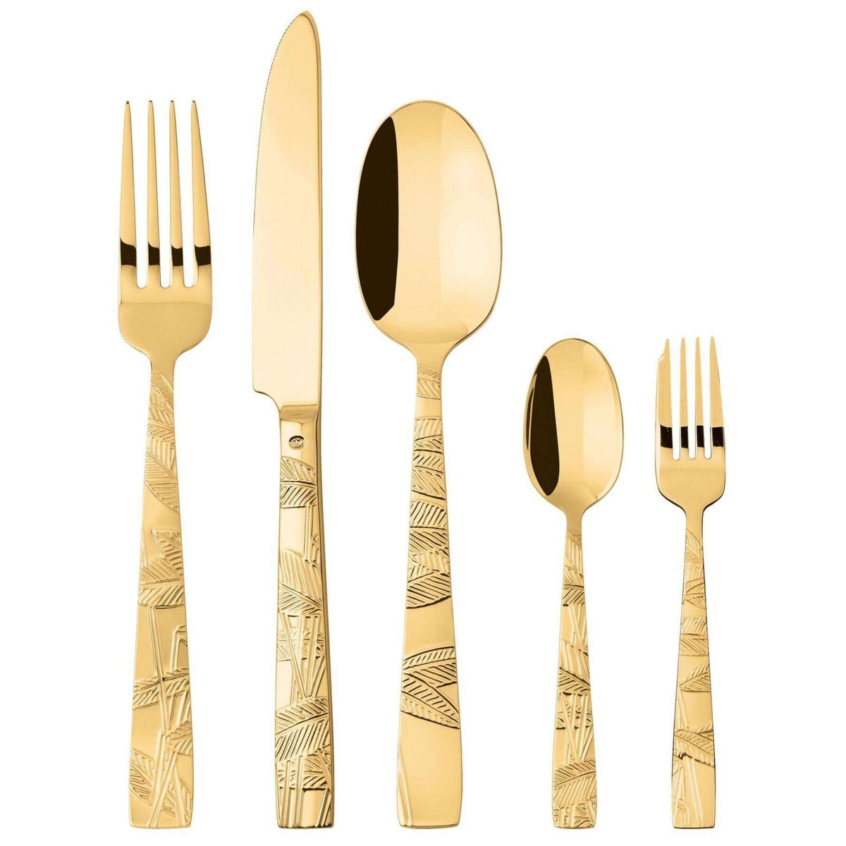 Sambonet - JUNGLE SERVIZIO 30 POSATE - MIRROR PVD GOLD