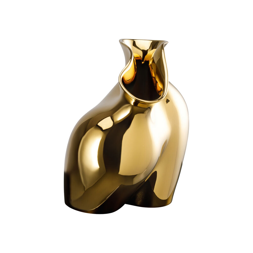 Rosenthal La Chute Gold Titanisiert - Vaso in Porcellana | Finitura Oro Titanio