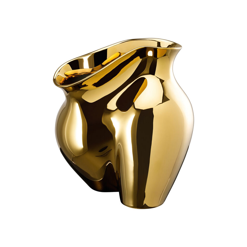 Rosenthal La Chute Gold Titanisiert - Vaso in Porcellana | Finitura Oro Titanio