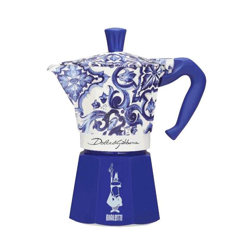 Bialetti - Moka Express 3 Tazze Blu Mediterraneo