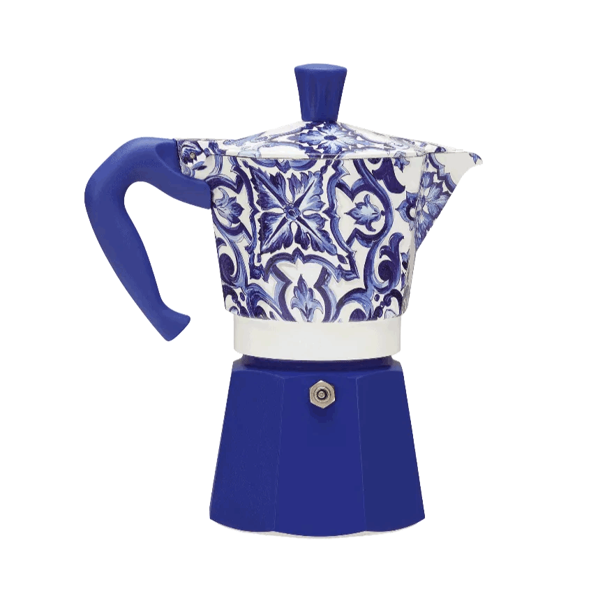 Bialetti - Moka Express 3 Tazze Blu Mediterraneo