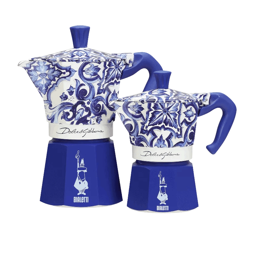 Bialetti - Moka Express 3 Tazze Blu Mediterraneo