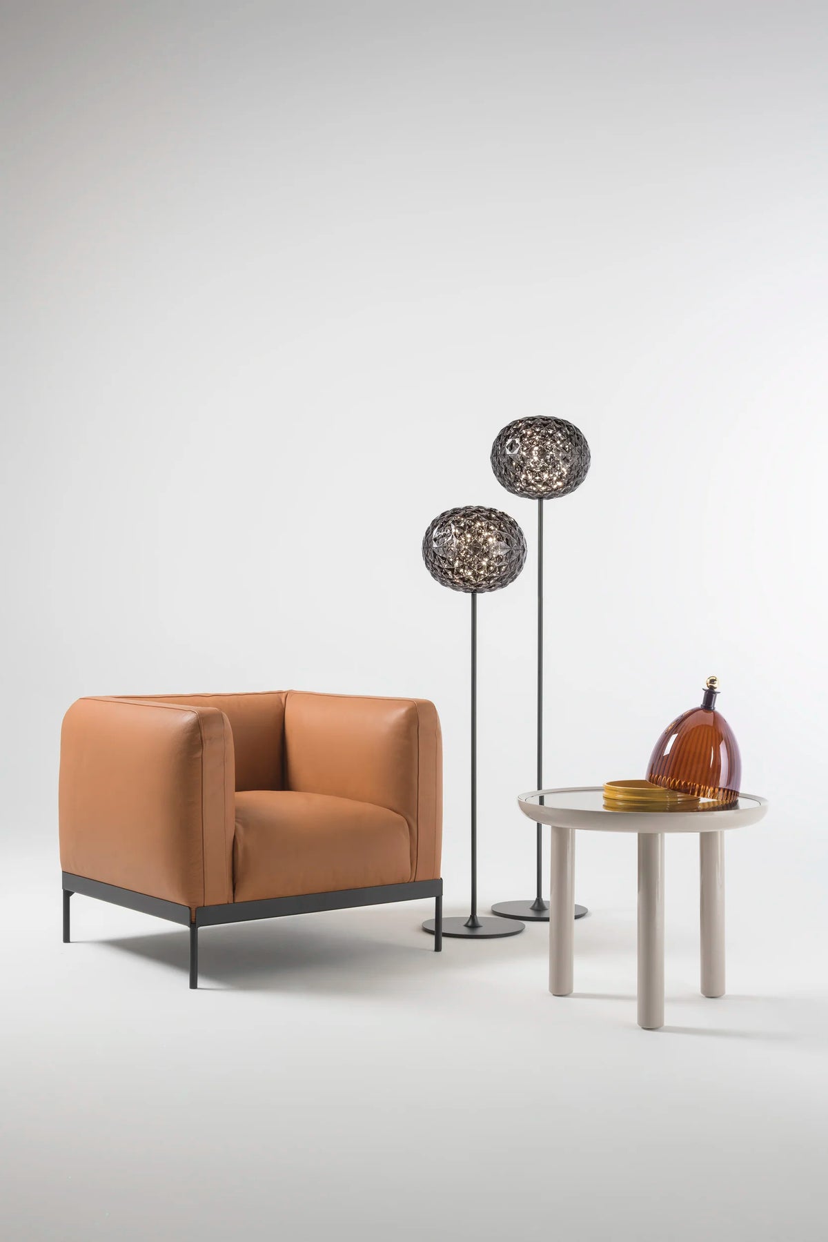 Kartell La Coupole Centrotavola Ambra-Mattone | Design Fabio Novembre