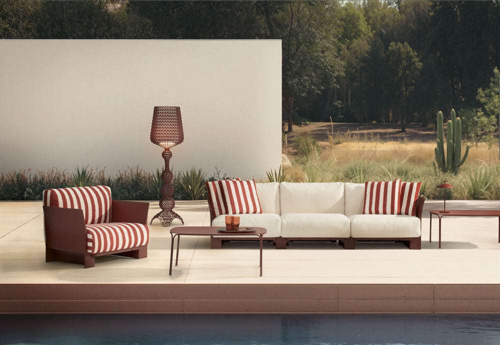 Kartell - Kabuki lampada da terra - Bordeaux - LED - H 166 cm