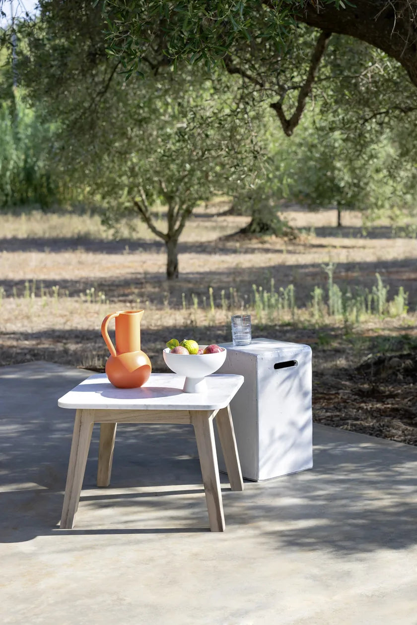 Gervasoni - Inout 41 - Tavolino/Pouf Bianco Cemento