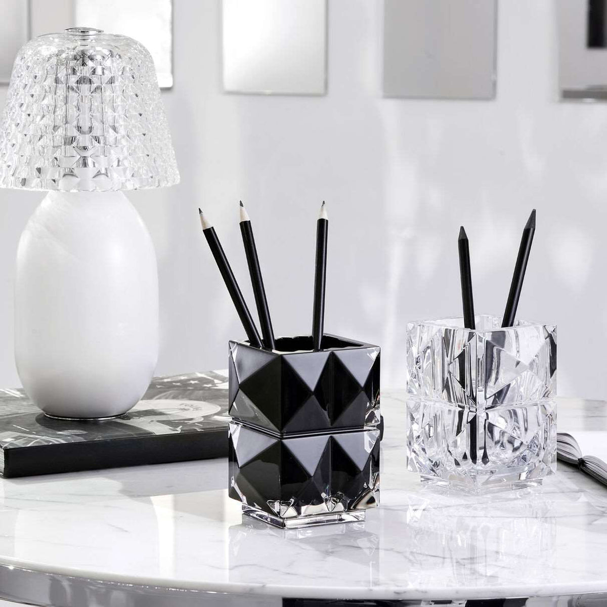 Baccarat - Louxor portamatite Cristallo nero