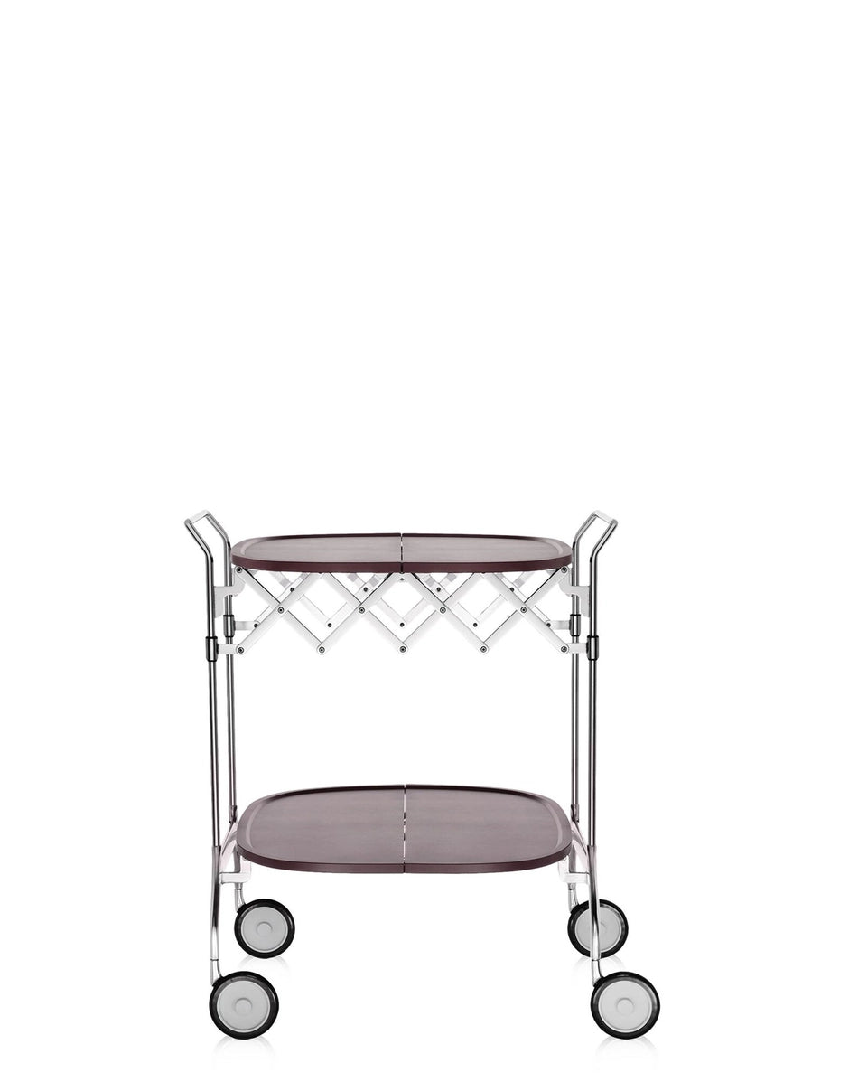 Kartell - Gastone - Carrello Prugna con Struttura in Acciaio Cromato