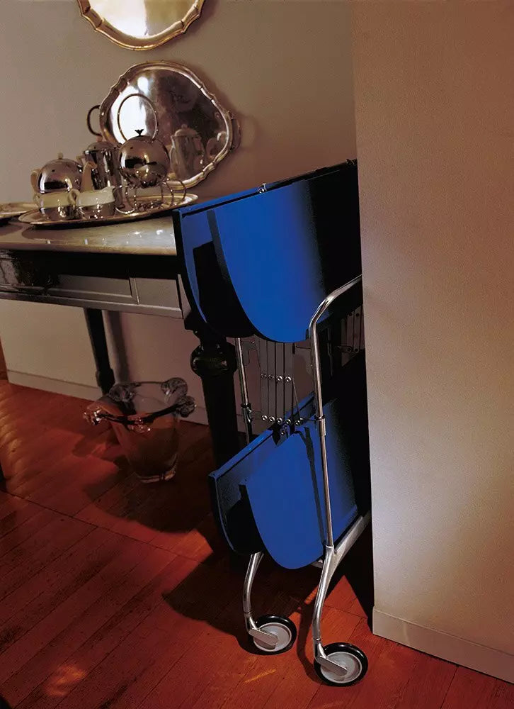 Kartell - Gastone - Carrello Prugna con Struttura in Acciaio Cromato