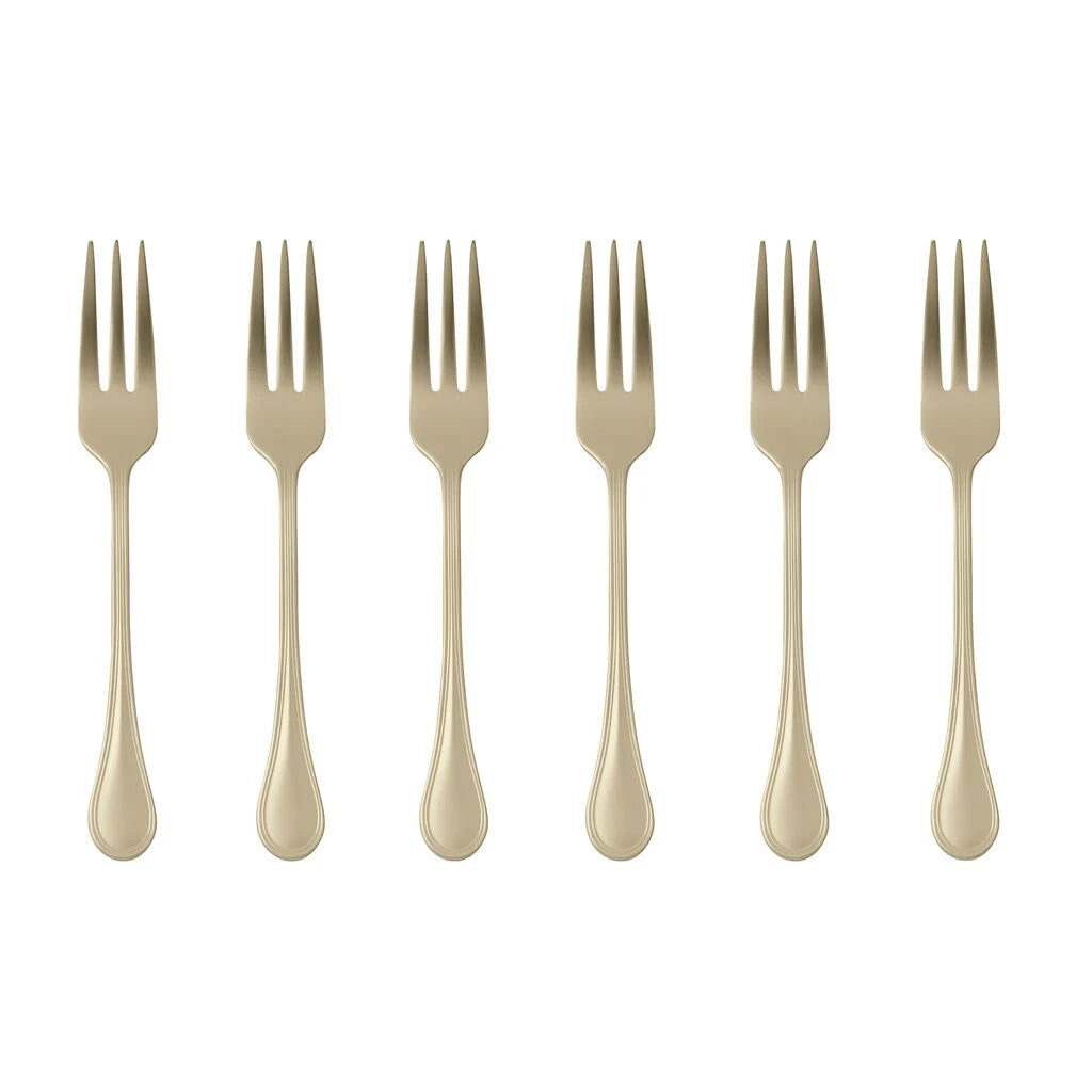 Sambonet - Royal - Set 6 forchettine dolce Antique PVD Champagne