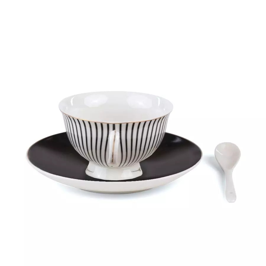 Seletti - Guiltless Minerva - Tazza tè con piattino e cucchiaino