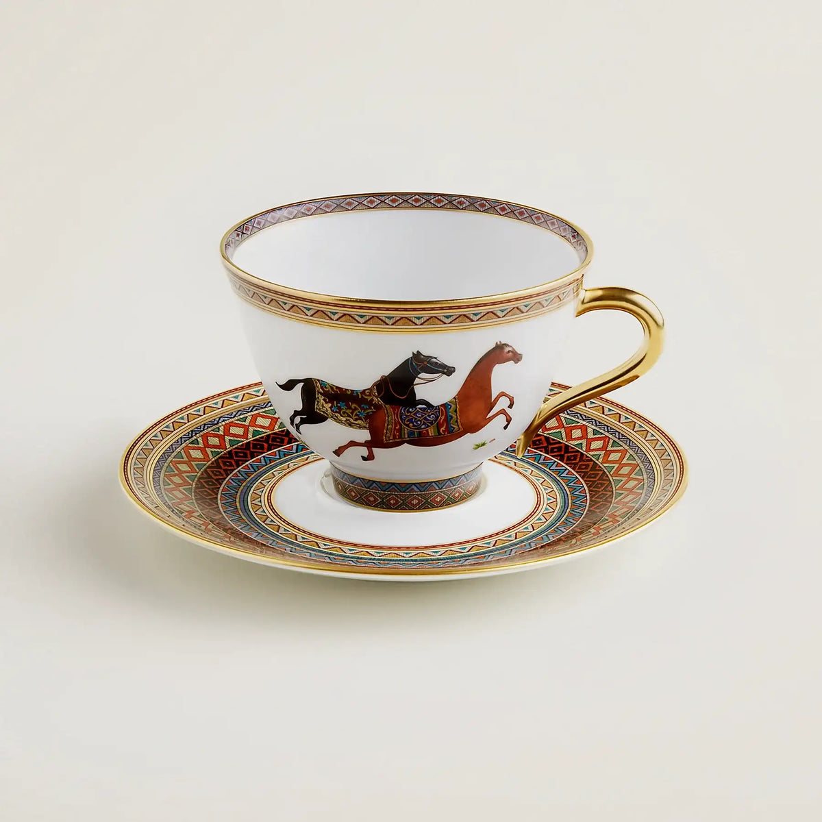 Hermès - Cheval d'Orient - Teacup and Saucer No. 1, Set of 2 – Le gave