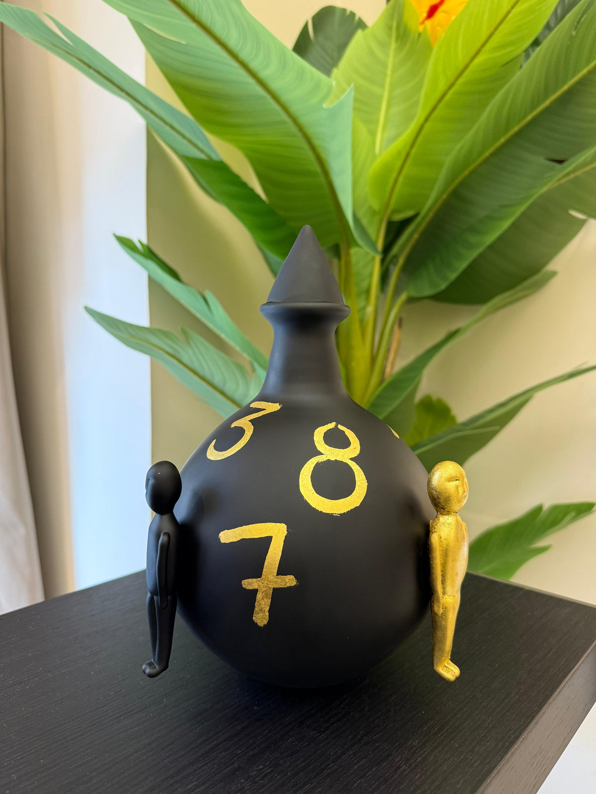 Venini - Vasi Alchemici - Mimmo Paladino - Edizione Limitata 4/8 - Nero Opaco / Foglia Oro