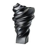 Rosenthal Squall Nero Matt - Vaso in Porcellana 32 cm | Design Cédric Ragot