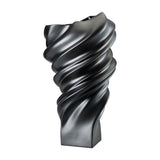 Rosenthal Squall Nero Matt - Vaso in Porcellana 32 cm | Design Cédric Ragot