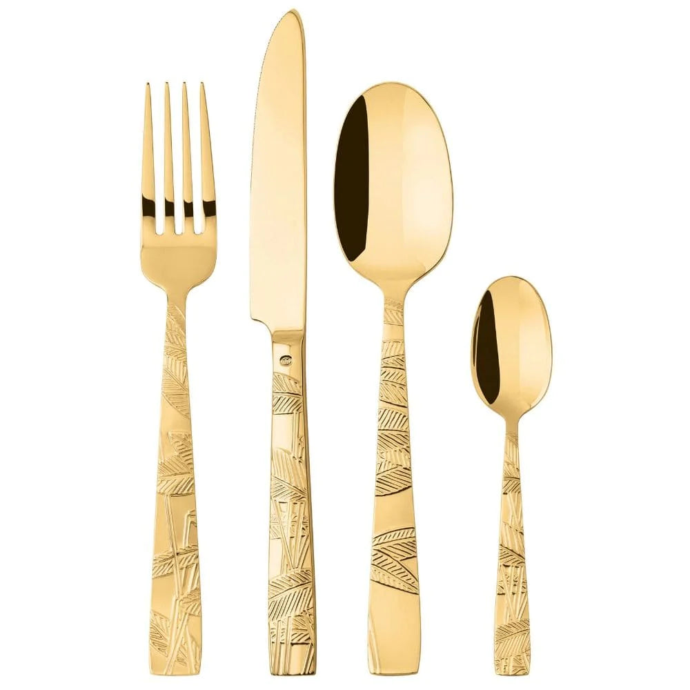 Sambonet - Jungle - Servizio posate 24 pezzi - Mirror PVD Gold