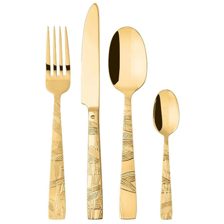 Sambonet - Jungle - Servizio posate 24 pezzi - Mirror PVD Gold