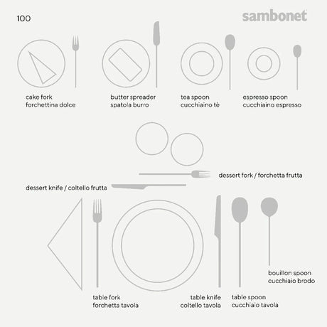 Sambonet – 100 - Servizio tavola 24 posate