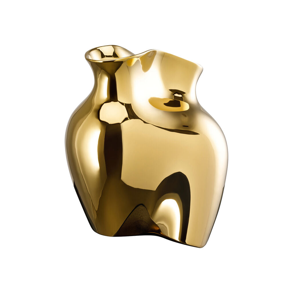 Rosenthal La Chute Gold Titanisiert - Vaso in Porcellana | Finitura Oro Titanio