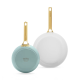 GreenPan - Set Padelle Padova Reserve Smokey Sky Blue 26+30 cm Antiaderente PFAS-Free per una Cucina Sana