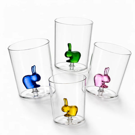 Ichendorf Milano – Qeeboo | Set 4 Pz. Bicchieri Coniglio Design Colorato