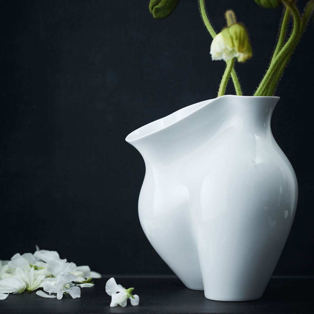 Rosenthal La Chute Weiss - Vaso in Porcellana Bianca | Design Scultura