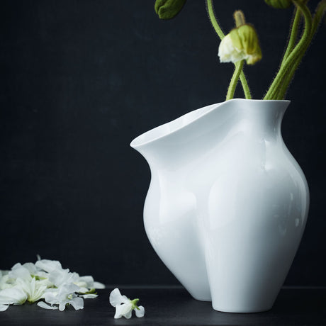 Rosenthal La Chute Weiss - Vaso in Porcellana Bianca | Design Scultura