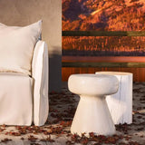 Gervasoni - Inout 44 - Tavolino/Pouf Bianco Cemento