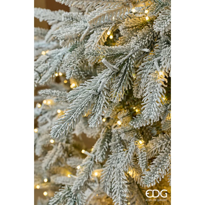 EDG Enzo De Gasperi – Albero di Natale Pino Cortina innevato 210 cm con 2500 mini LED