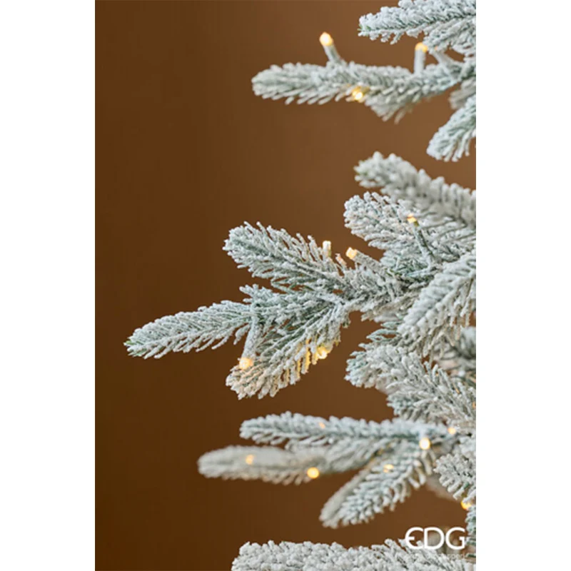 EDG Enzo De Gasperi – Albero di Natale Pino Cortina innevato 210 cm con 2500 mini LED