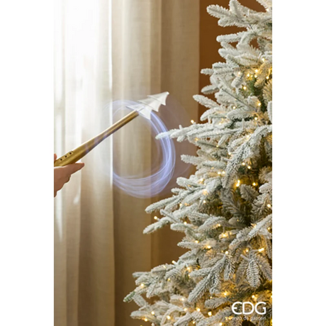 EDG Enzo De Gasperi – Albero di Natale Pino Cortina innevato 210 cm con 2500 mini LED