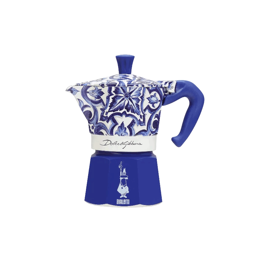 Bialetti - Moka Express 3 Tazze Blu Mediterraneo