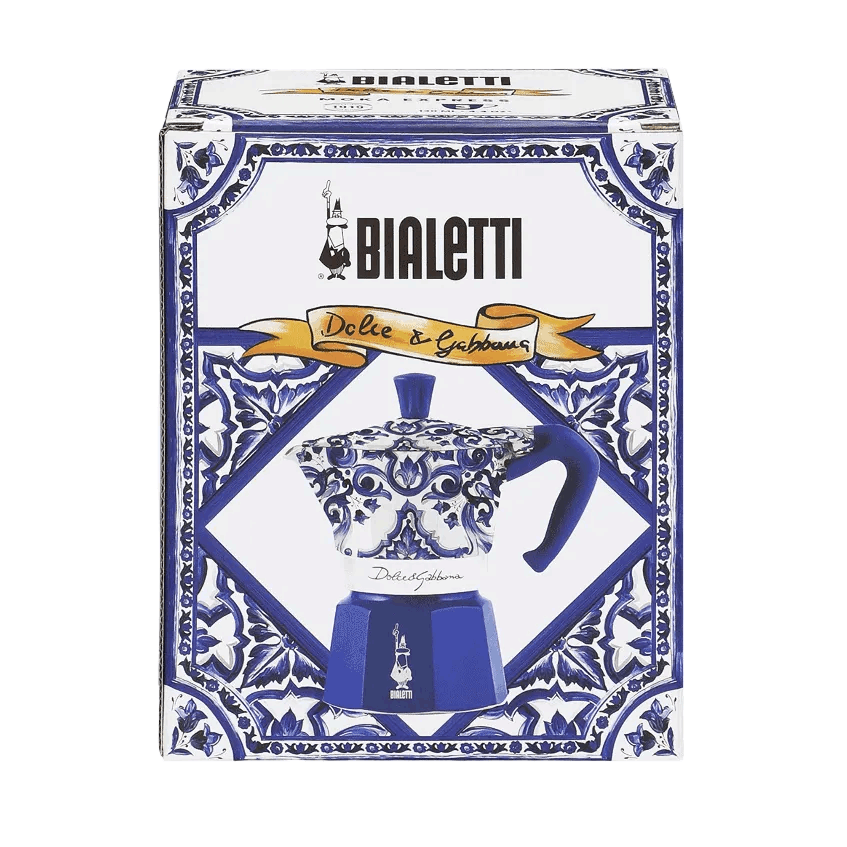 Bialetti - Moka Express 3 Tazze Blu Mediterraneo