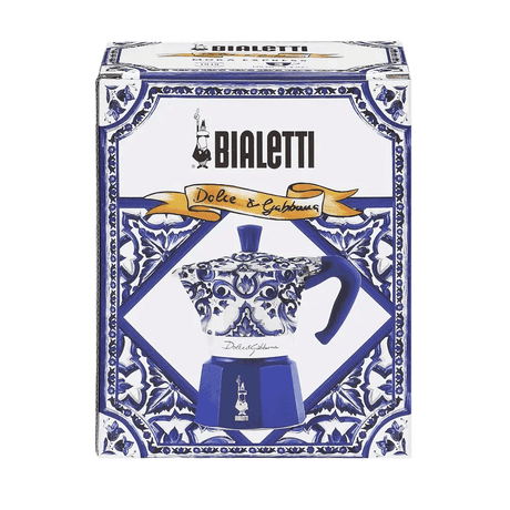 Bialetti - Moka Express 3 Tazze Blu Mediterraneo