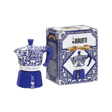 Bialetti - Moka Express 3 Tazze Blu Mediterraneo
