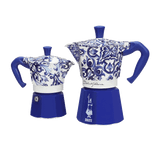 Bialetti - Moka Express 3 Tazze Blu Mediterraneo