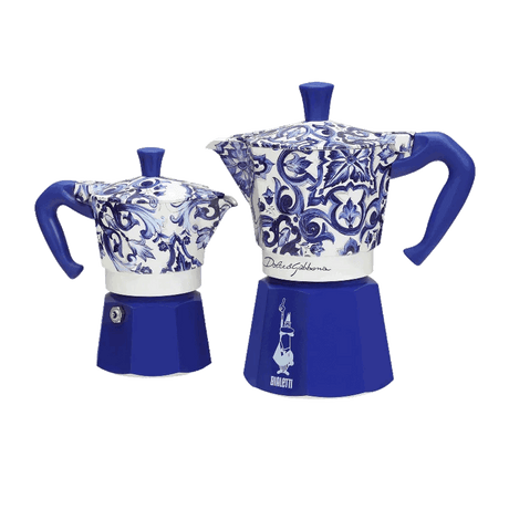 Bialetti - Moka Express 3 Tazze Blu Mediterraneo
