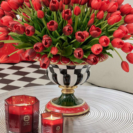 EDG Enzo De Gasperi Vaso Natalizio Scacchi Coppa H26 cm D33 cm