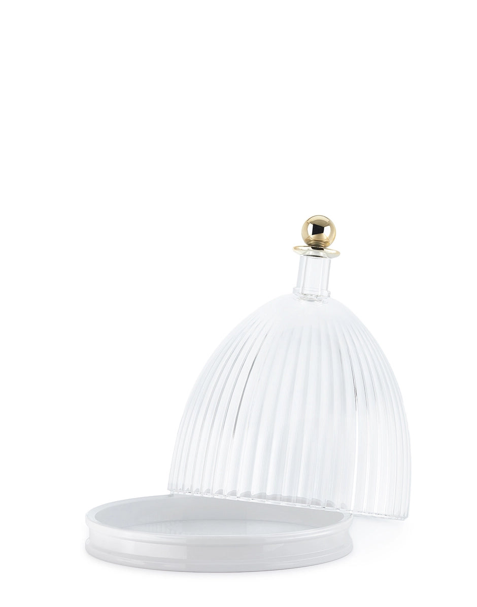 Kartell La Coupole Centrotavola Bianco-Trasparente | Design Fabio Novembre