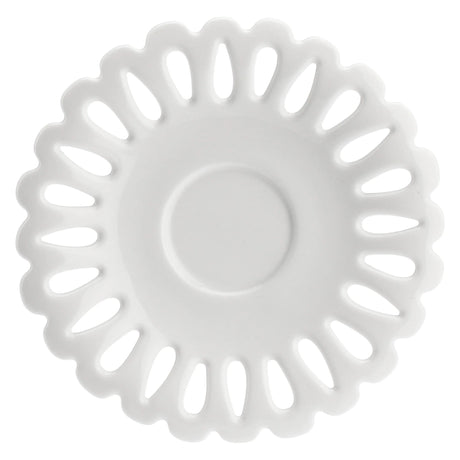 La porcellana bianca - Giulietta - Tazza Caffè con piattino Traforato - Set da 6 pz