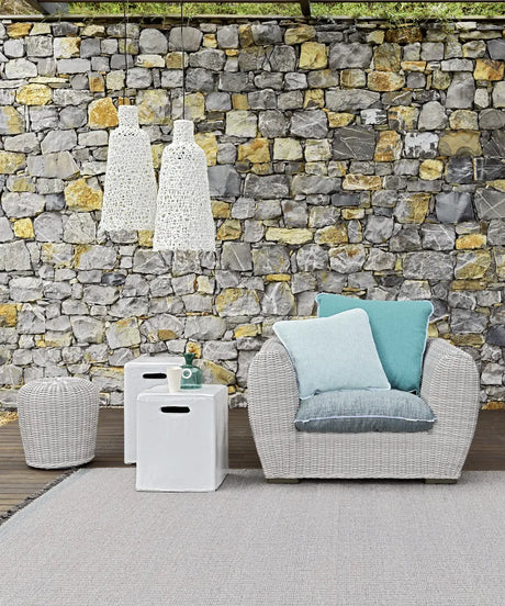 Gervasoni - Inout 42 - Tavolino\Pouf Blu cemento