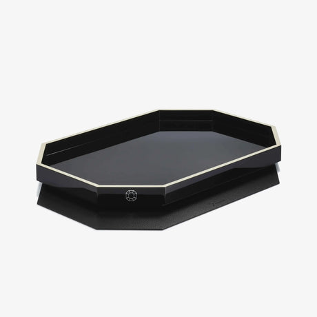 Baccarat - Vassoio Octogone nero grande
