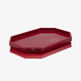 Baccarat - Vassoio Octogone rosso grande