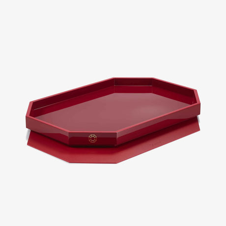 Baccarat - Vassoio Octogone rosso grande