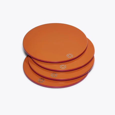 Baccarat - Sottobicchiere Octogone arancio - Set 4 pz