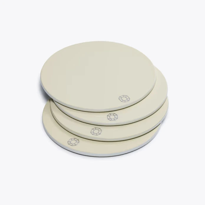 Super Cool Creations Set 4 Sottobicchieri Ottagonali In Acrilico Infrangibile - Trasparenti, Con Piedini Antiscivolo In Silicone, Resistenti Al Calore Fino A 80°C