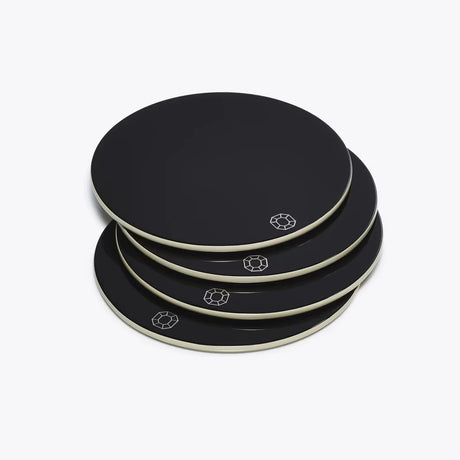Baccarat - Sottobicchiere Octogone nero - Set 4 pz