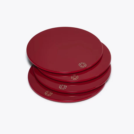 Baccarat - Sottobicchiere Octogone rosso - Set 4 pz