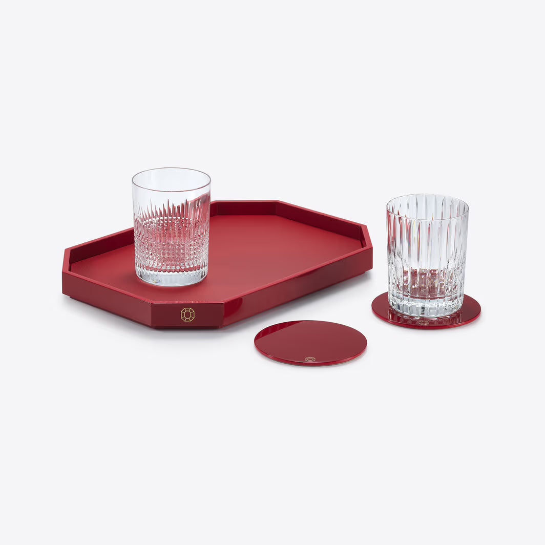 Baccarat – Vassoio Octogone Rosso Grande