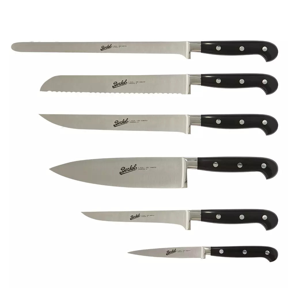 Berkel - Ceppo Why Noce + Set Coltelli Adhoc 6 Pezzi